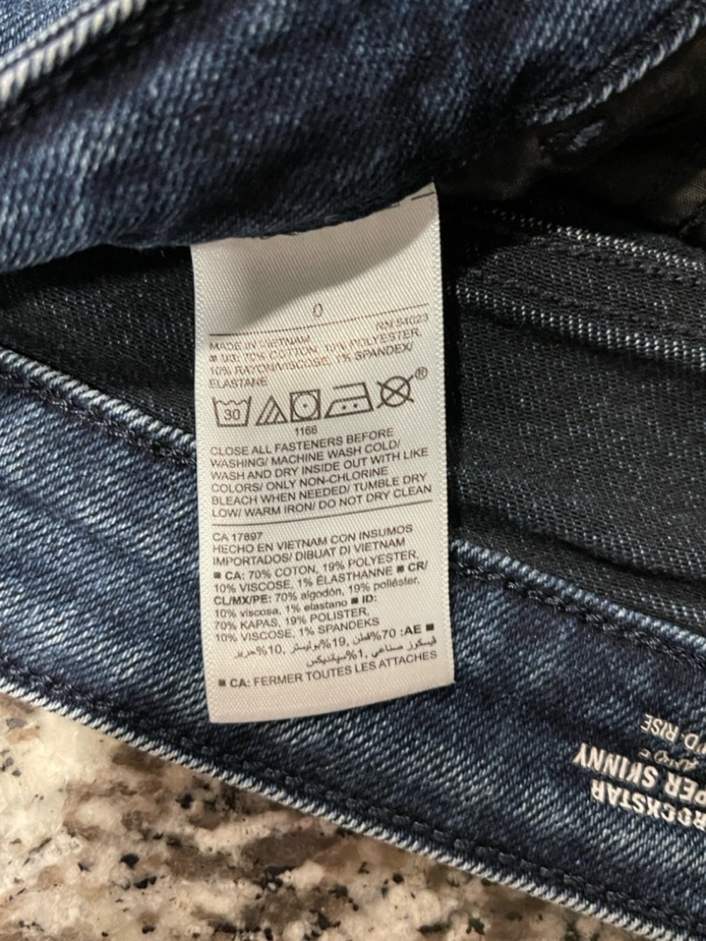 Old Navy Dark Wash Skinny Jeans with Frayed Hem - Picture 12 of 16